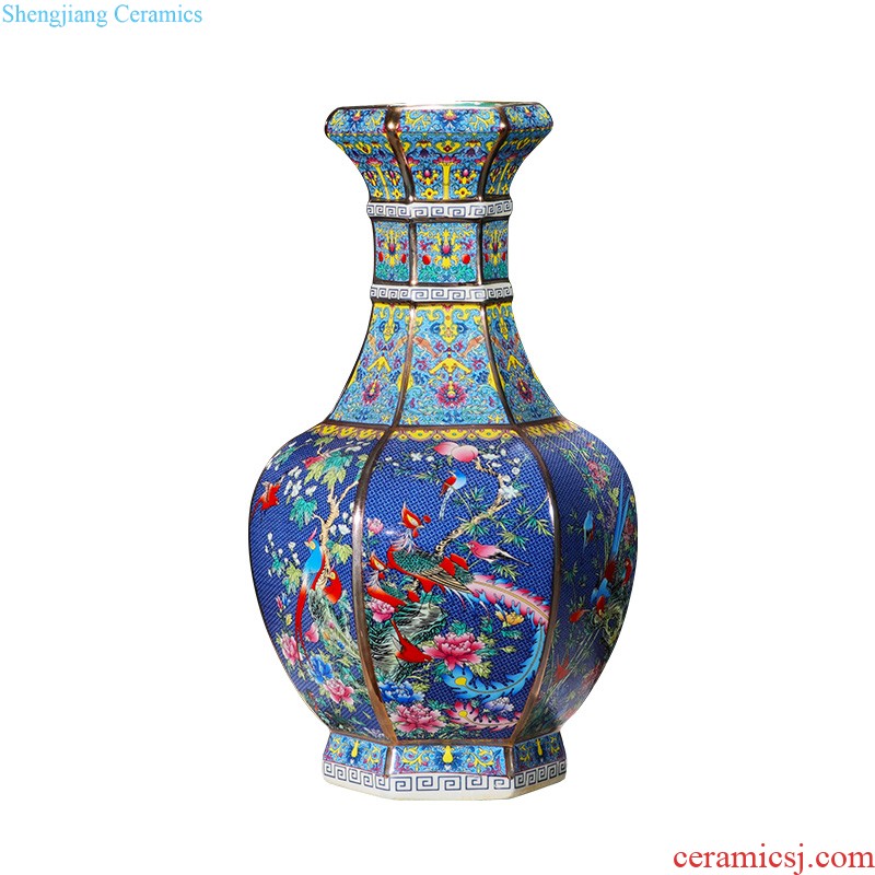 Jingdezhen ceramic vase furnishing articles antique porcelain flower Chinese style restoring ancient ways is contemporary and contracted sitting room ark adornment