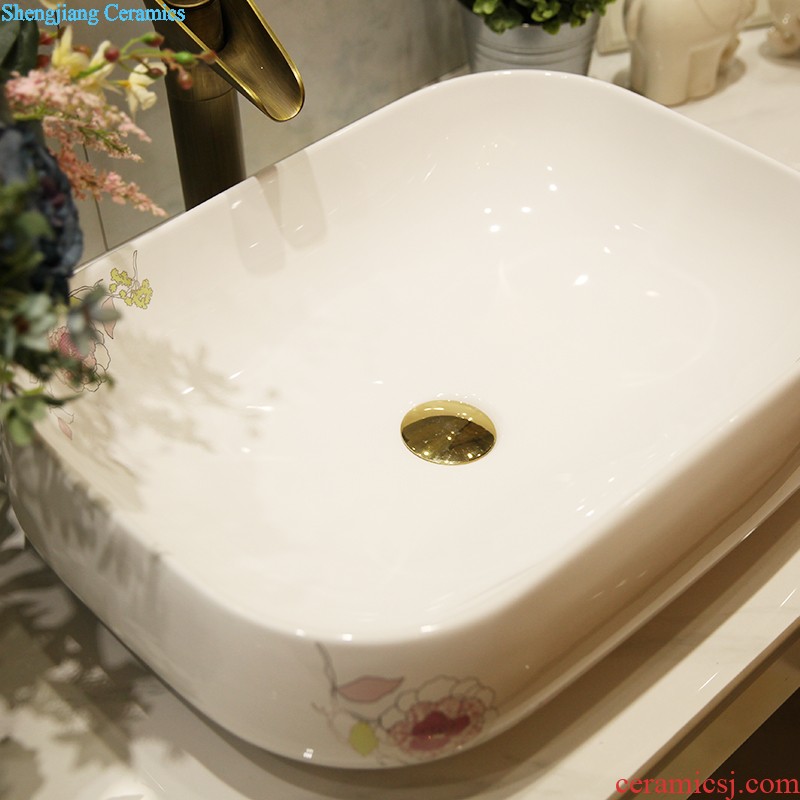 M the pillar type lavatory jingdezhen ceramic basin one-piece art pillar lavabo vertical landing platform