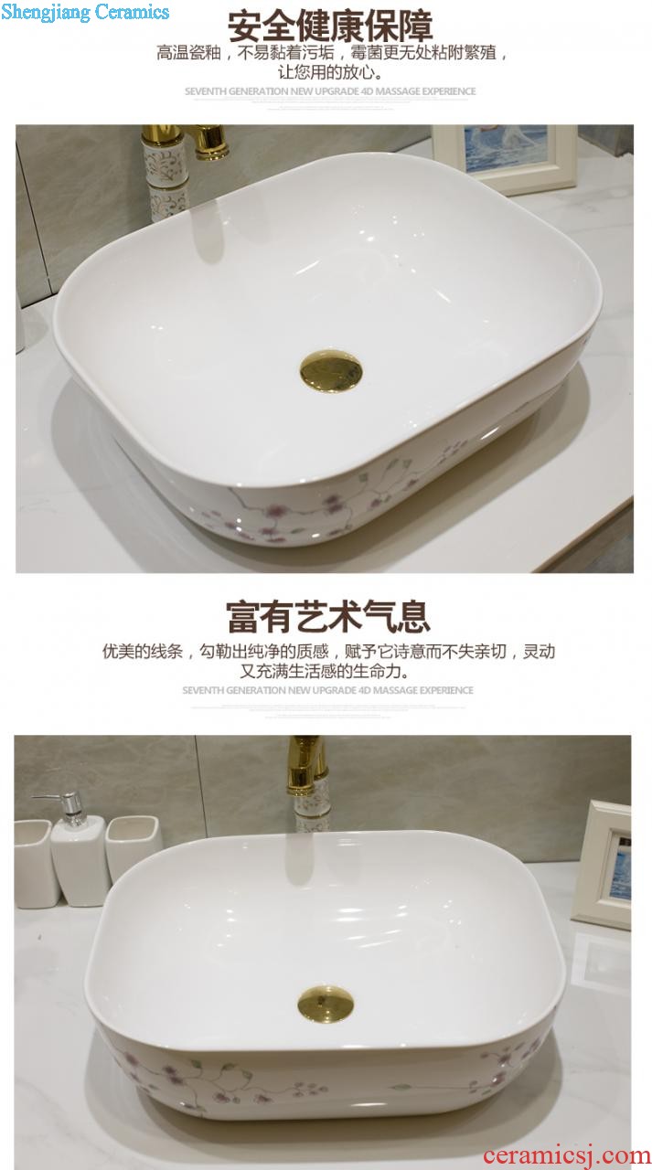 Koh larn, qi stage basin sink ceramic sanitary ware art basin washing a face of the basin that wash a face oval shamrock glittering