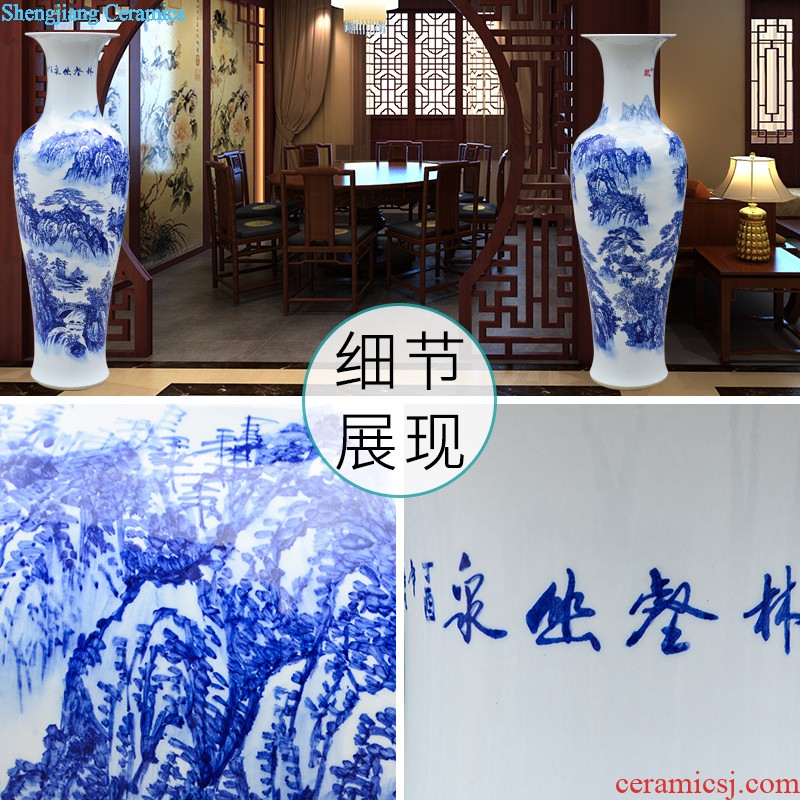 Jingdezhen ceramic masters hand-painted master powder enamel vase flower arranging gall bladder sitting room porch decoration handicraft furnishing articles