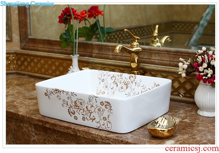 The package mail on bonsai, ceramic lavabo that defend bath lavatory basin art basin waist drum gardenia bloom