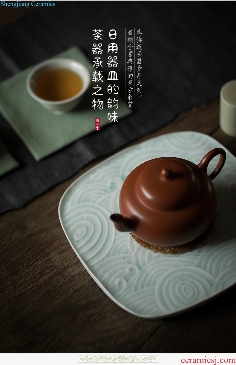 Get fair in hand-painted suit color glaze cup and a cup of tea sea jingdezhen ceramic kung fu tea tea table with zero