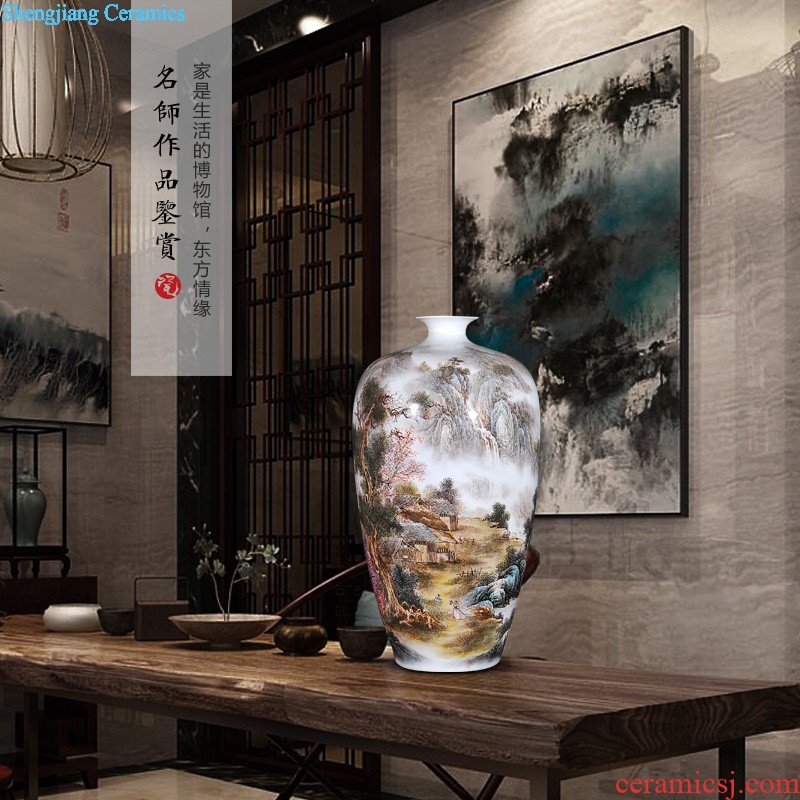 Jingdezhen ceramics vase Antique blue-and-white youligong gourd bottle decoration home furnishing articles in the living room