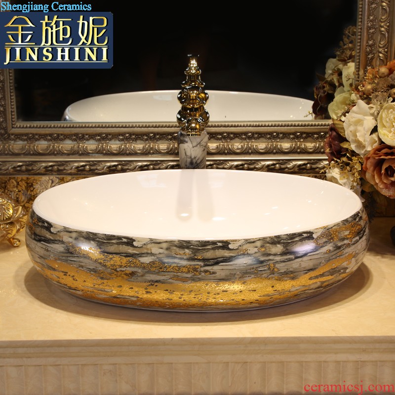 On the ceramic bowl square European art basin sink basin bathroom sinks counters are contracted household