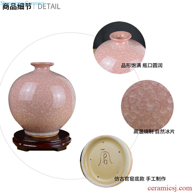 Jingdezhen ceramics powder enamel annunciation The vase of modern Chinese style living room decoration home wine ark adornment furnishing articles