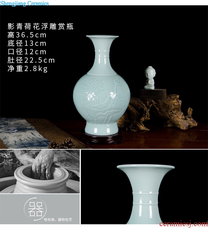 Sf34 jingdezhen ceramics Blue and white porcelain vase splendid was the French hotel decoration furnishing articles in the living room