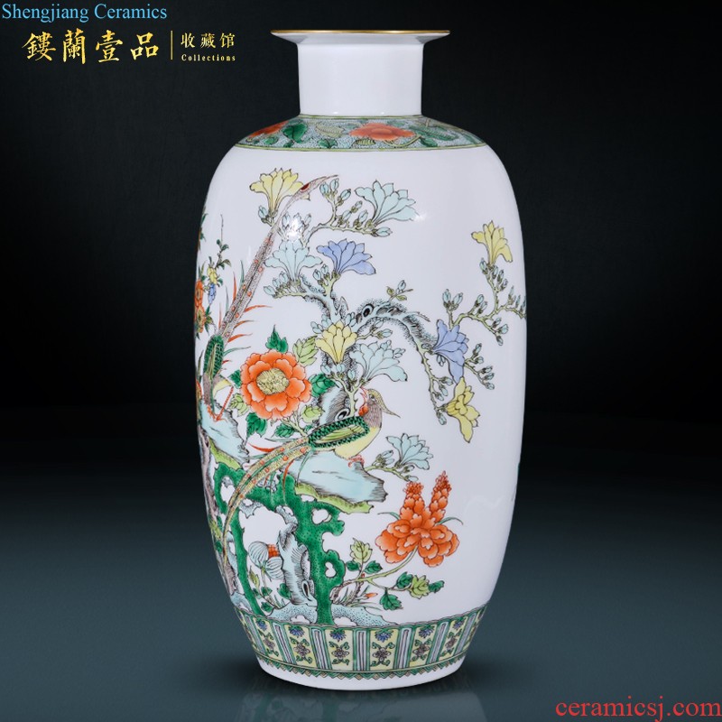 Hand-painted kiln jingdezhen ceramics vase has sounds of modern Chinese style living room collection mountain home furnishing articles