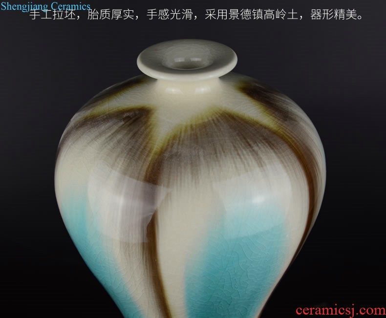 New Chinese style of jingdezhen ceramic vase The sitting room simulation flower dried flowers flower arrangement furnishing articles household soft adornment ornament