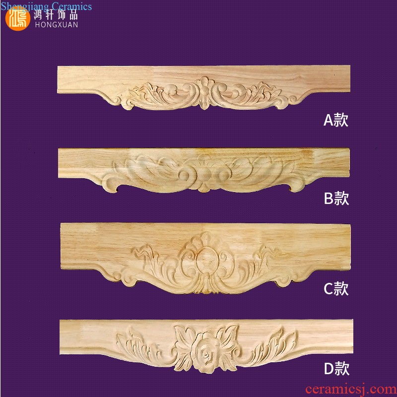 European decals furniture of carve patterns or designs on woodwork wood apron coaming accessories American TV ark tooth plate block BanGui flower piece of tea table