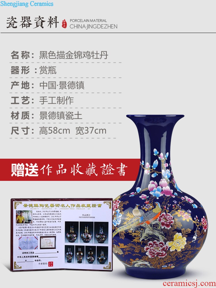 Jingdezhen archaize color glaze ruby red porcelain vase small rich ancient frame sitting room adornment of Chinese style household furnishing articles