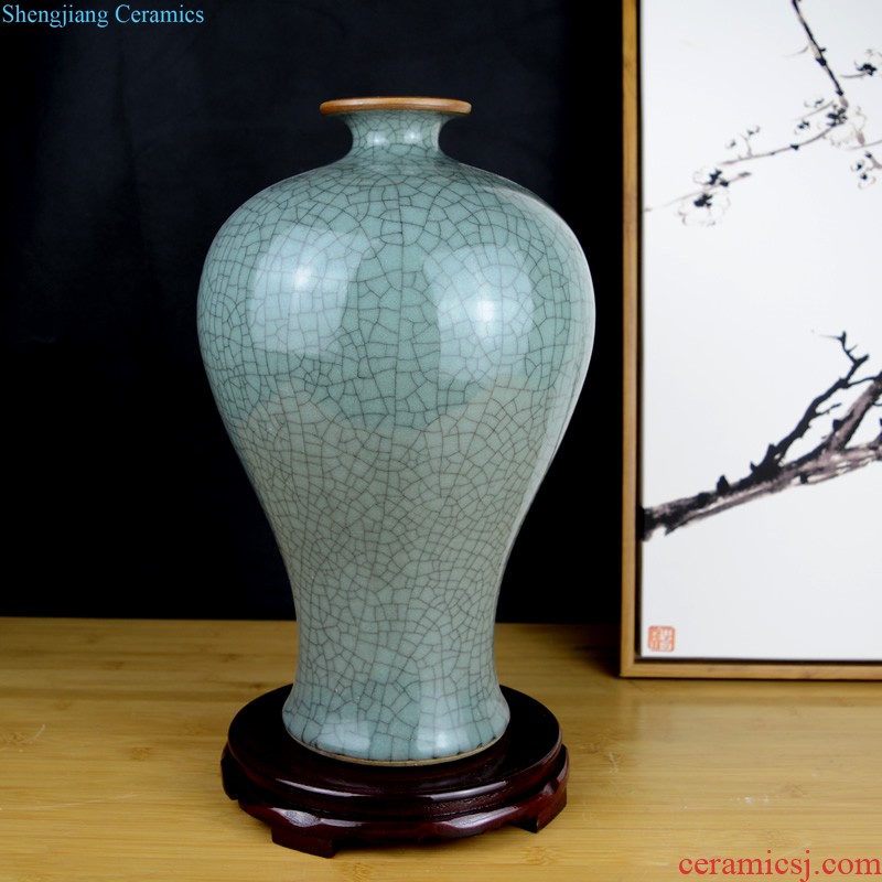 Jingdezhen ceramic vase creative television wine sitting room porch new Chinese style household soft adornment flower arranging furnishing articles