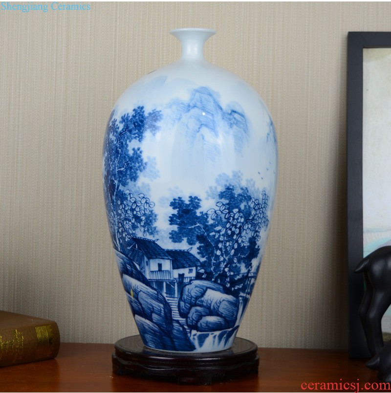 Jingdezhen ceramic vase furnishing articles sitting room european-style contracted Nordic style dry flower arranging flowers household soft adornment