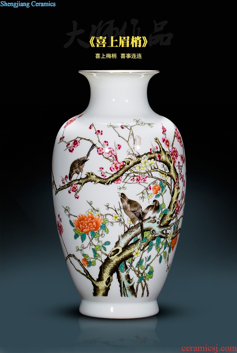 Jingdezhen ceramics vase landscape painting of flowers and flower arrangement sitting room place mesa home TV ark adornment ornament