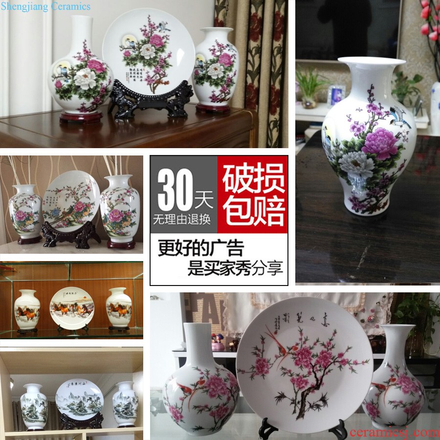 Blue and white porcelain vase furnishing articles sitting room flower arranging Chinese jingdezhen ceramics hand-painted antique porcelain home decoration