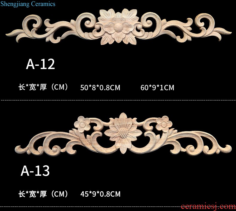 European-style wooden small Angle flowers piece of furniture of carve patterns or designs on woodwork Chest decoration wood flower decals dongyang woodcarving Angle