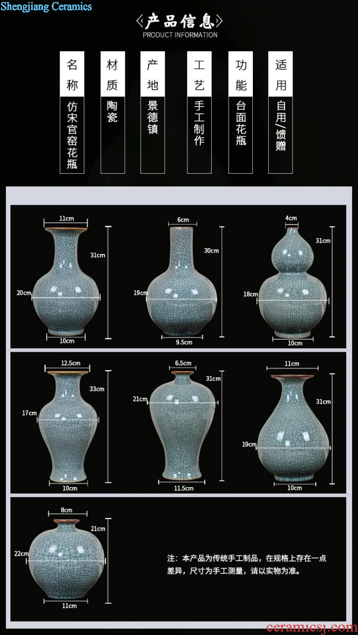 Jingdezhen ceramics flower arrangement of blue and white porcelain vase household adornment office furnishing articles little sitting room handicraft b9