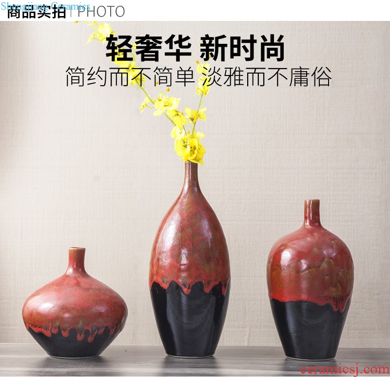 Contemporary and contracted fashion ceramic vase furnishing articles sitting room white jingdezhen home decoration crafts arranging flowers