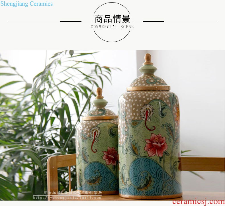 The rain tong home | handmade porcelain of jingdezhen shadow celadon cup LeChun gift porcelain home decoration space furnishing articles