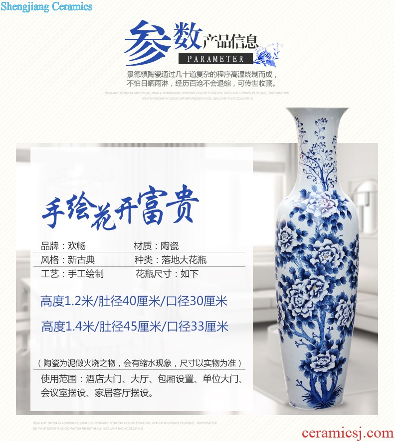 Aj69 jingdezhen ceramics lad play big altar canister home sitting room adornment furnishing articles rich ancient frame handicraft