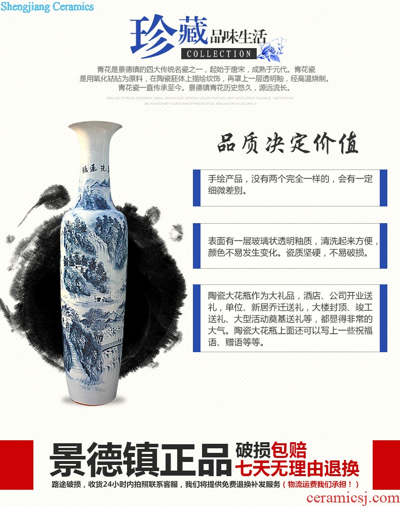 Sz - 005 jingdezhen ceramics of large vases, hand-painted peony flowers very beautiful sitting room adornment is placed