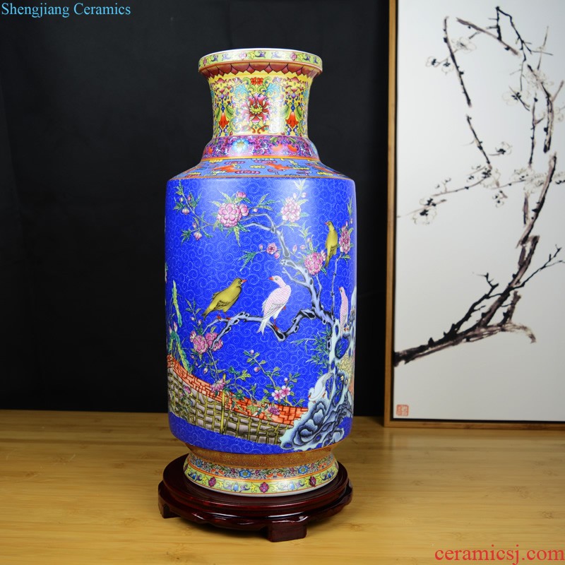 Jingdezhen ceramic large landing new Chinese style household vase the sitting room porch flower arranging, adornment is placed