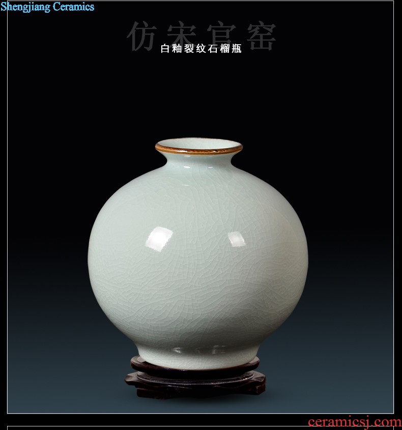 Aj38 rich large vase furnishing articles red flowers open China jingdezhen ceramics sitting room of Chinese style household furnishing articles