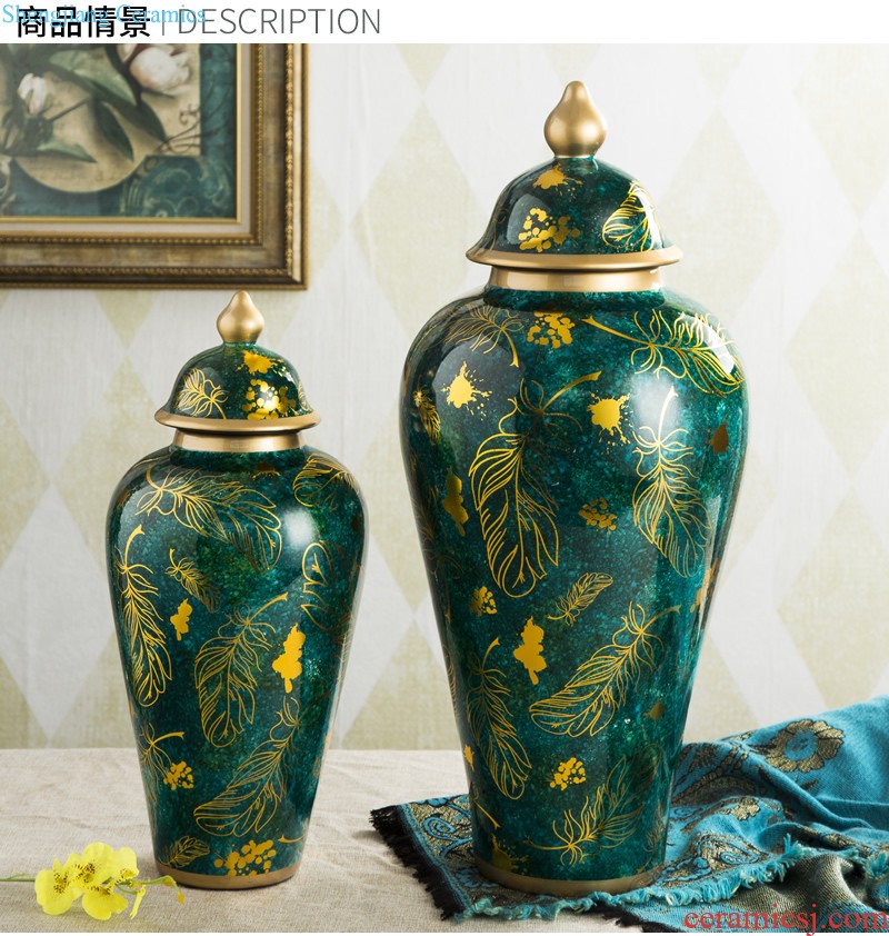 Jingdezhen ceramics Archaize paint colored enamel vase The sitting room home rich ancient frame adornment large-sized furnishing articles