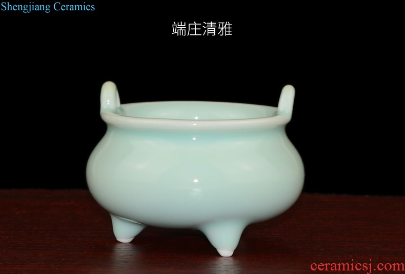 Jingdezhen ceramic smoked incense burner aromatherapy furnace large ancient longquan celadon tower joss stick for the Buddha temple supplies