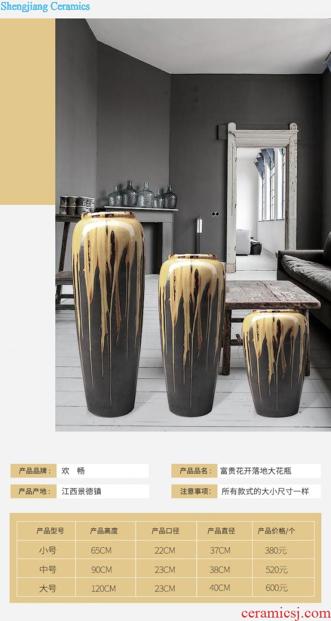 Jingdezhen ceramics the red bottle gourd vases, flower arranging archaize sitting room rich ancient frame of Chinese style household adornment furnishing articles