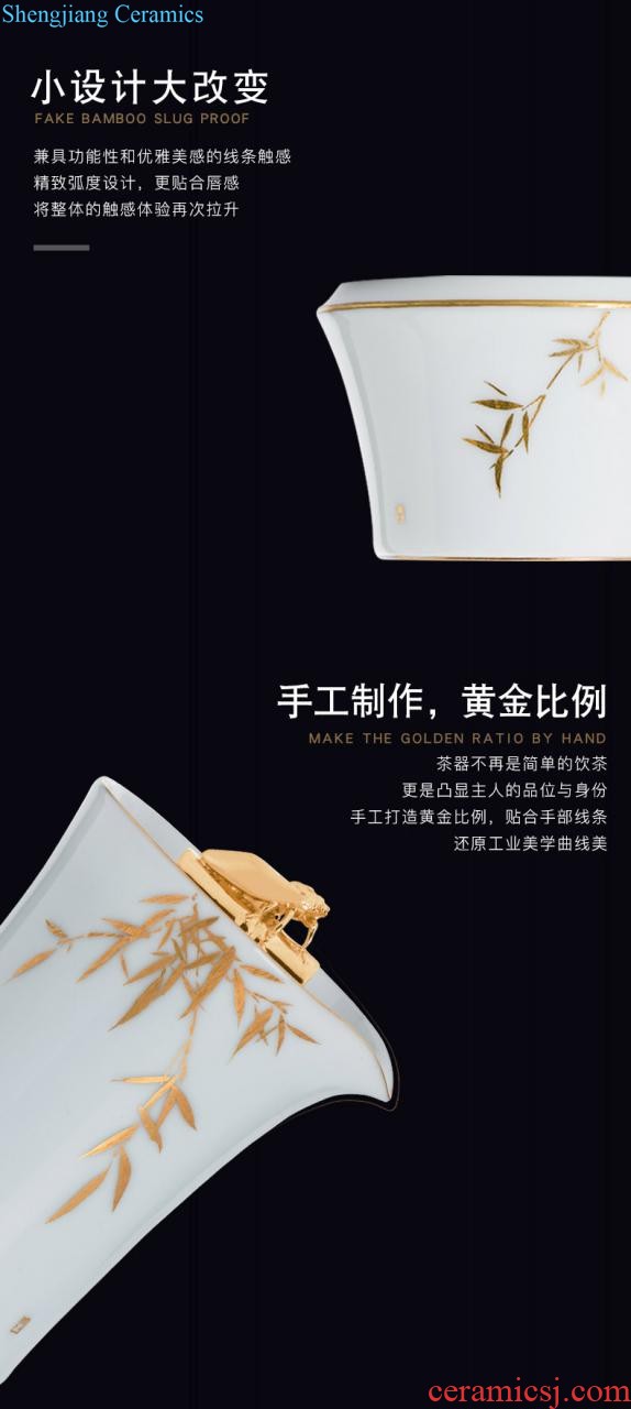 Household white porcelain tea cups of jingdezhen ceramic large single cup kung fu tea set personal sample tea cup cup a single master