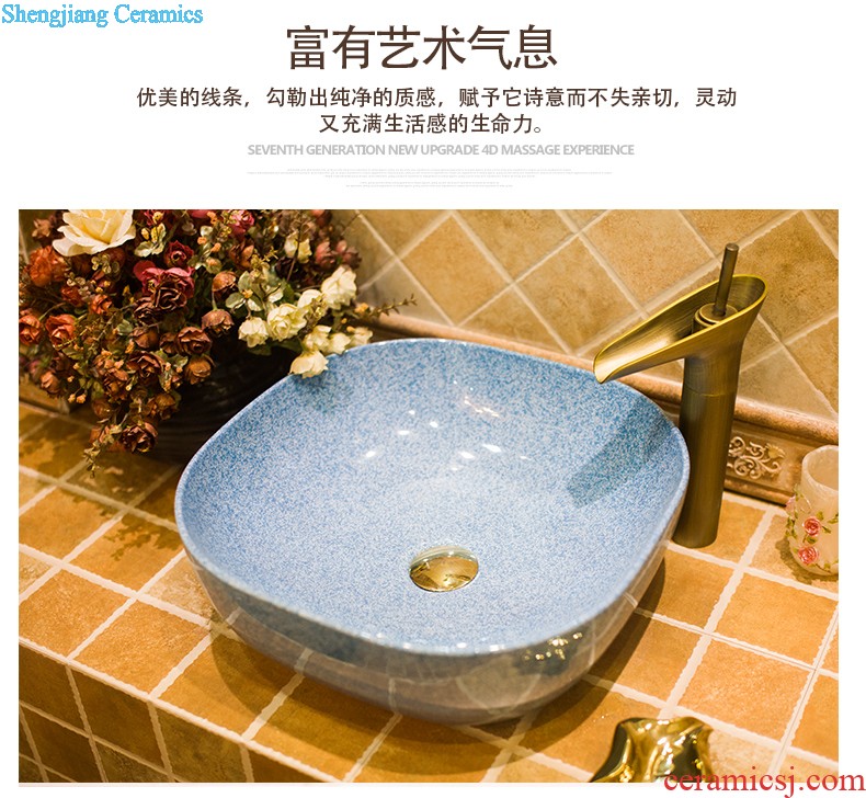 Koh larn, qi stage basin sink lavatory ceramic european-style bathroom art basin of underwater world of the basin that wash a face