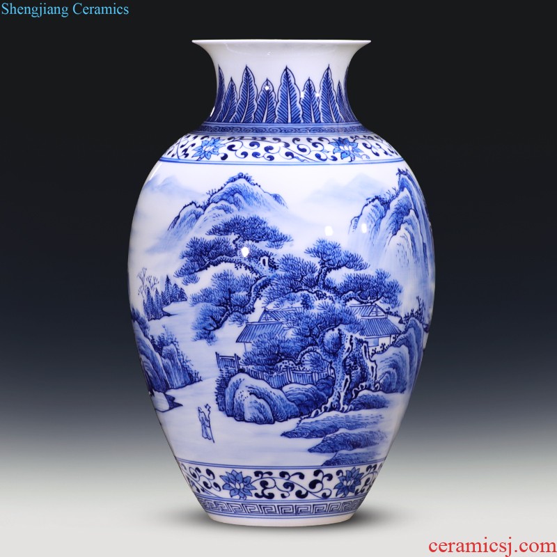 Jingdezhen ceramics vase hand-painted jixiangruyi sitting room of Chinese style household flower arranging TV ark adornment furnishing articles