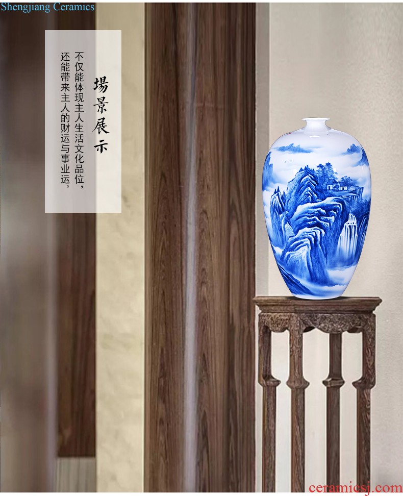 Jingdezhen ceramics vase imitation qianlong colored enamel vase retro flower arranging place Chinese style household ornaments