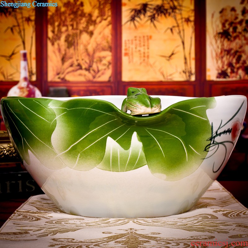 Z025 jingdezhen chinaware paint edge bone China prosperous decorative plate of the sitting room adornment is placed large