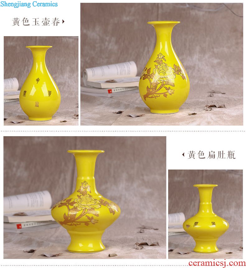 Jingdezhen ceramics designer galloping brush pot furnishing articles retro creative home sitting room adornment desktop decoration