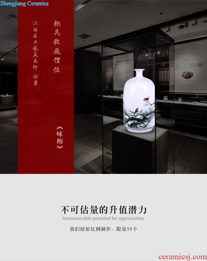 Spring of jingdezhen ceramics vase hand-painted high-ranked imperial concubine drunk Chinese style household adornment the sitting room TV ark furnishing articles