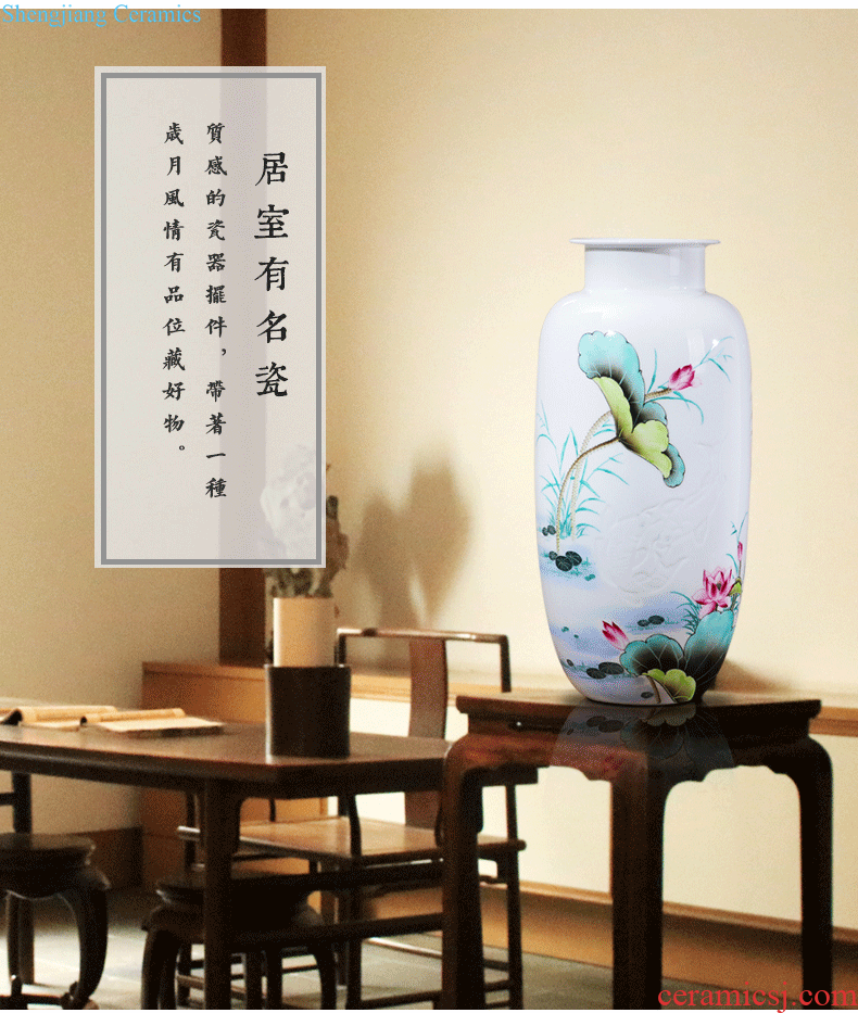 Jingdezhen ceramics vase furnishing articles the sitting room is blue and white porcelain vases, flower arranging flowers mesa of new Chinese style household decoration