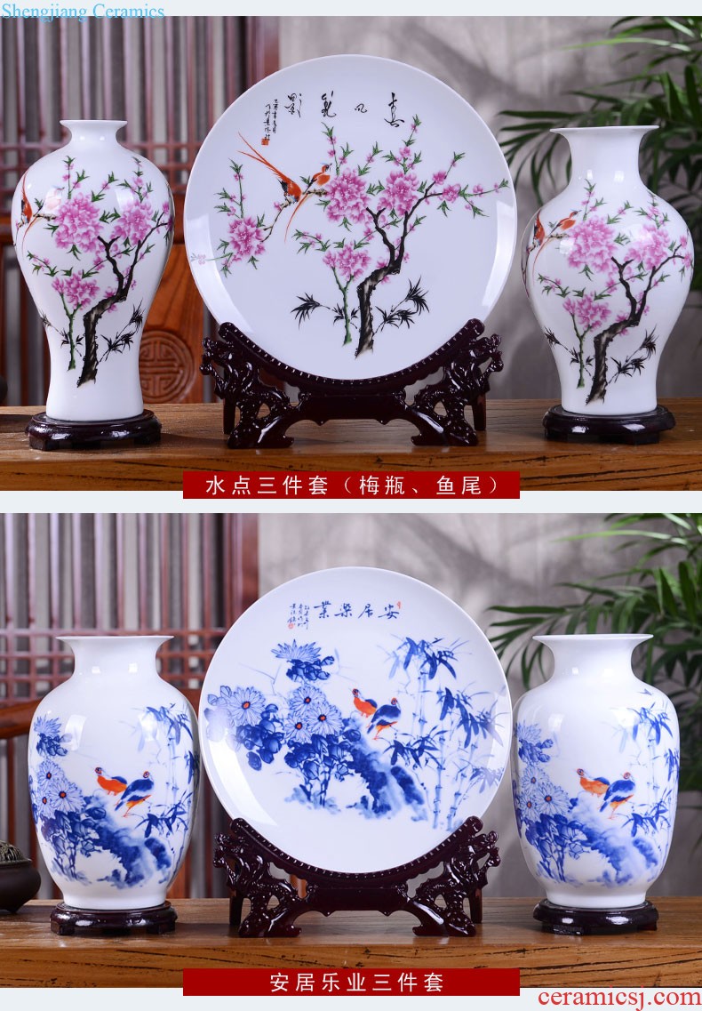 Blue and white porcelain vase furnishing articles sitting room flower arranging Chinese jingdezhen ceramics hand-painted antique porcelain home decoration