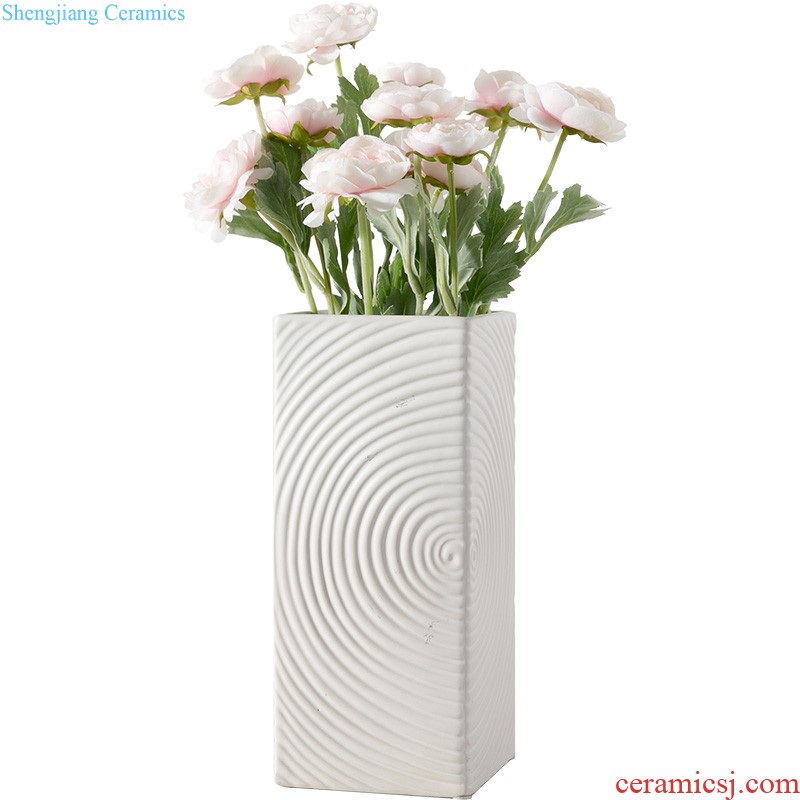 The Nordic vase furnishing articles Contracted and contemporary living room TV cabinet decoration floral floral organ Matte porcelain vase