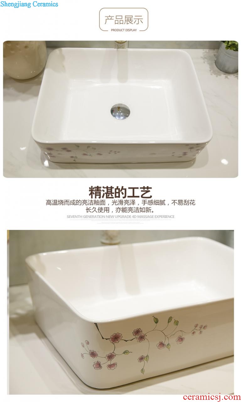 Koh larn, qi stage basin sink ceramic sanitary ware art basin washing a face of the basin that wash a face oval shamrock glittering