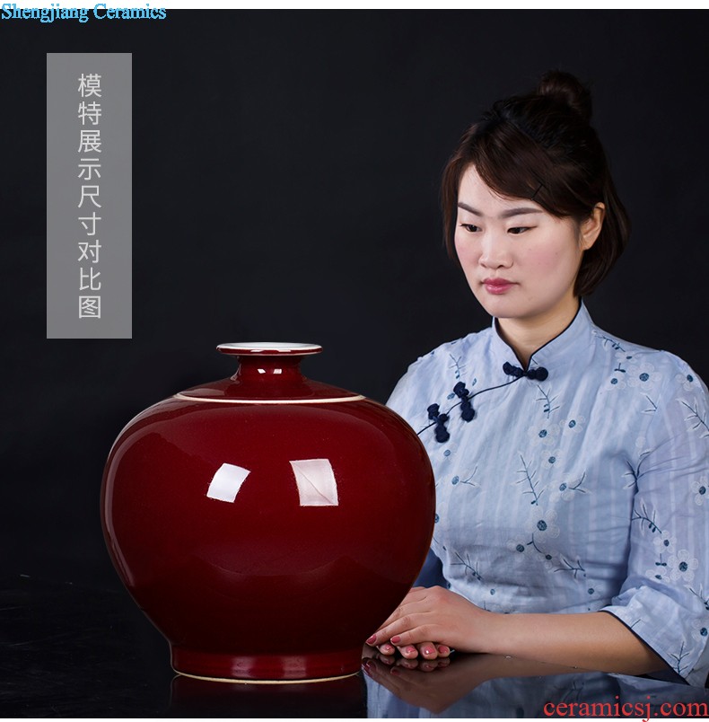 Jingdezhen ceramics vase famous master hand draw every year more than Chinese blue and white porcelain is a sitting room adornment is placed