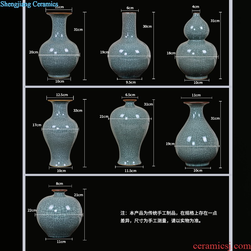 Jingdezhen ceramics flower arrangement of blue and white porcelain vase household adornment office furnishing articles little sitting room handicraft b9