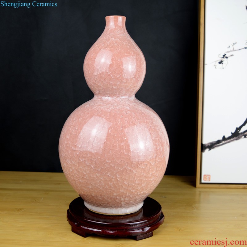 Jingdezhen ceramics powder enamel annunciation The vase of modern Chinese style living room decoration home wine ark adornment furnishing articles