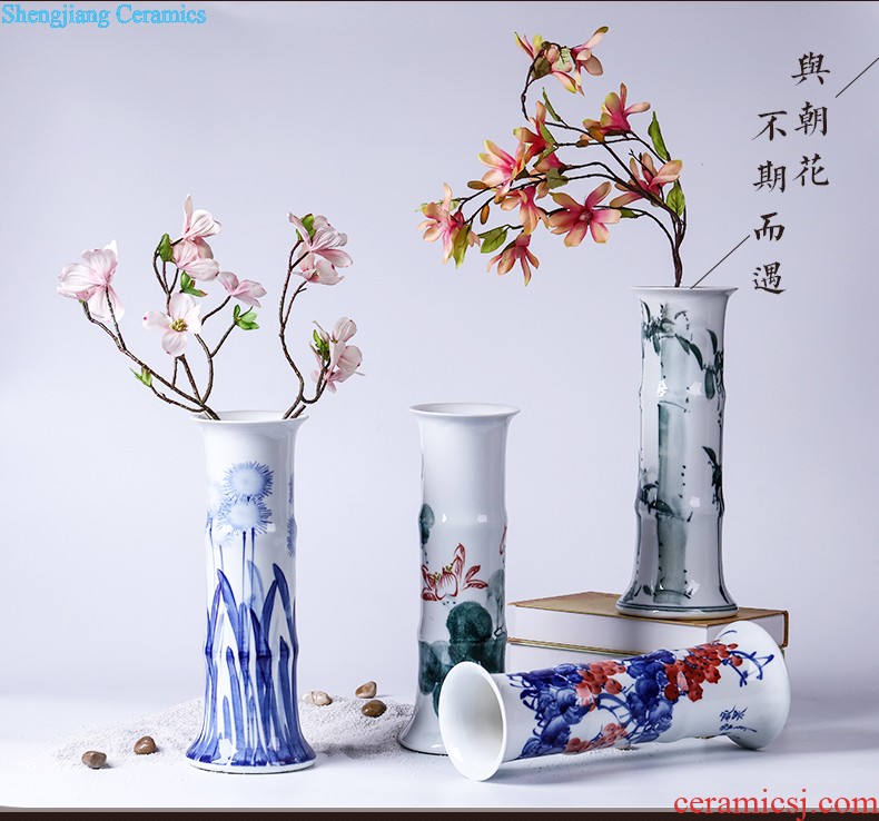 Jingdezhen ceramics vase general antique blue and white porcelain jar storage tank craft supplies modern household furnishing articles