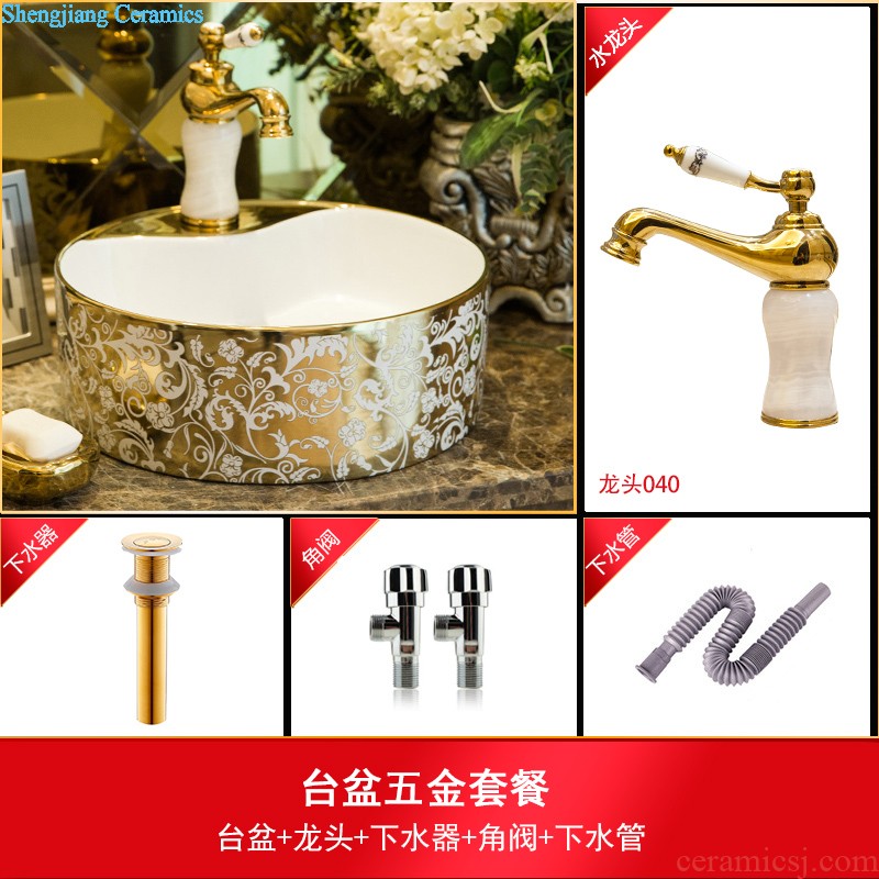 Koh larn, qi ceramic basin of pillar type lavatory floor integrated small wash gargle balcony column lavabo household