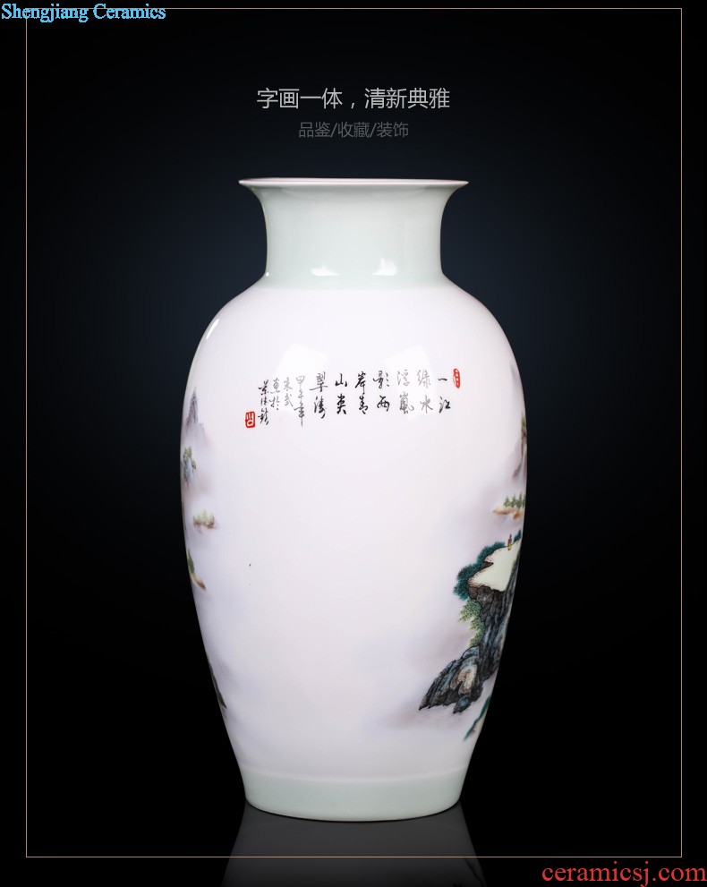 New Chinese style of jingdezhen ceramics creative hand-painted flowers and birds three-piece floret bottle of home sitting room adornment is placed