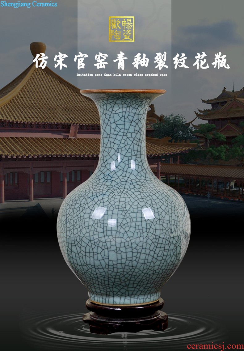 Jingdezhen ceramics flower arrangement of blue and white porcelain vase household adornment office furnishing articles little sitting room handicraft b9