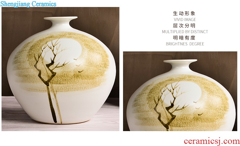 Famous hand-painted Z044 jingdezhen ceramics basin goldfish turtle cylinder fish tank water lily bowl lotus lotus