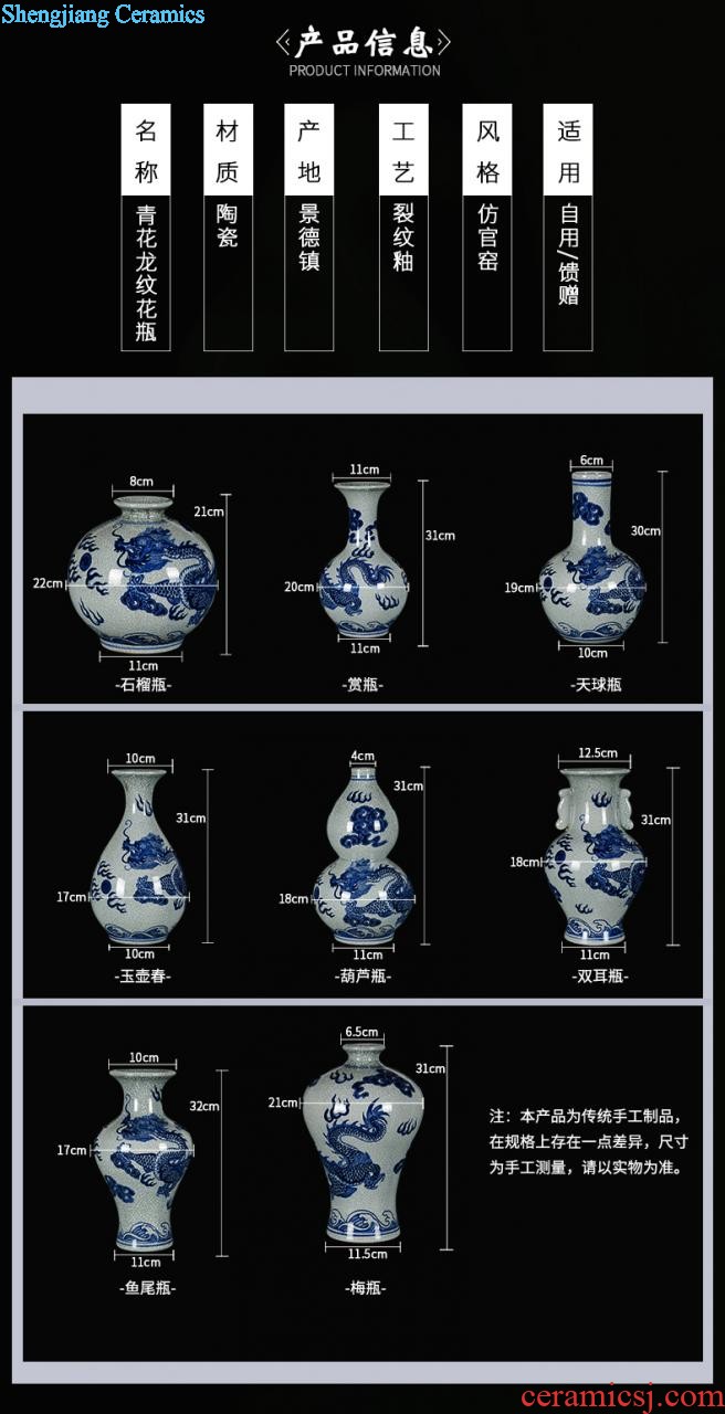 Jingdezhen ceramics POTS red apple storage tank is a thriving business place large sitting room adornment marriage