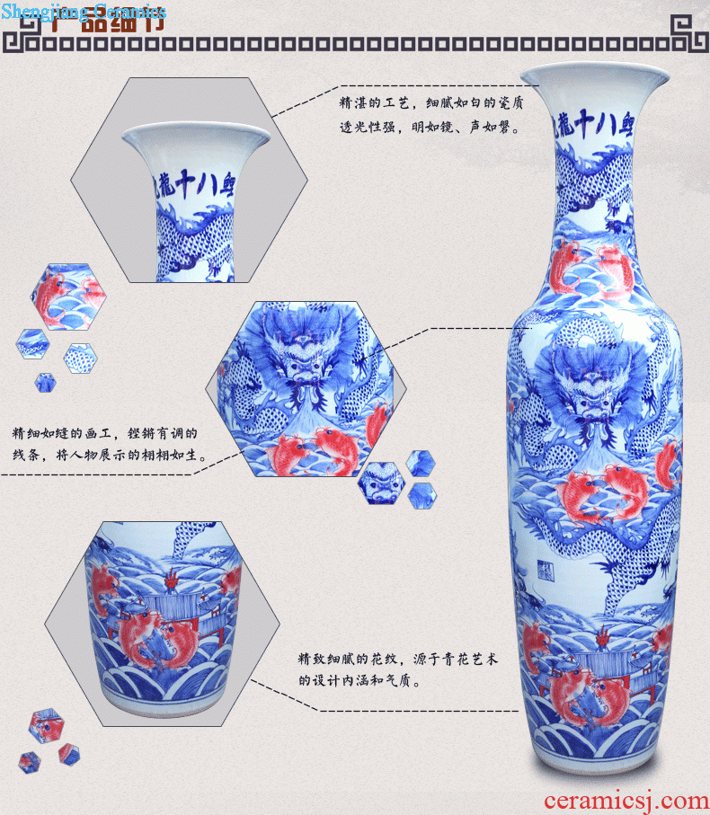 Jingdezhen ceramic famille rose 113 phoenix peony modern landing big bottle of home sitting room hotel decoration